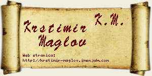 Krstimir Maglov vizit kartica